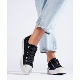 Big Star Sneakers til kvinder JJ274354 sort 2