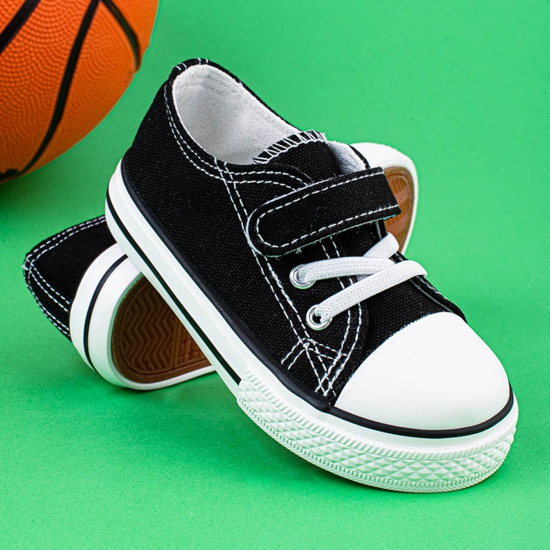 Vico drengesneakers, sort materiale 1