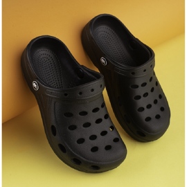 Drenge sorte letvægts flip-flops 1