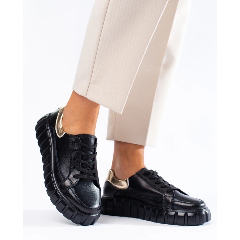 Platform sneakers til kvinder sort 2