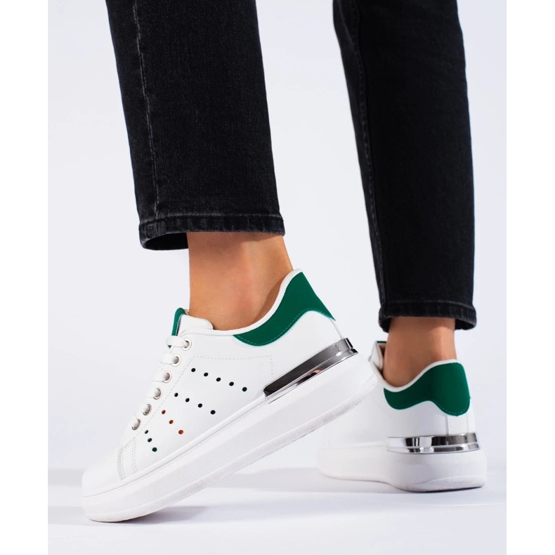 Shelovet hvide sneakers med tykke såler 2
