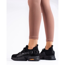 Shelovet sorte gennembrudte sneakers til kvinder 1