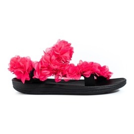 Duftende velcro-sandaler til kvinder Shelovet fuchsia lyserød 1