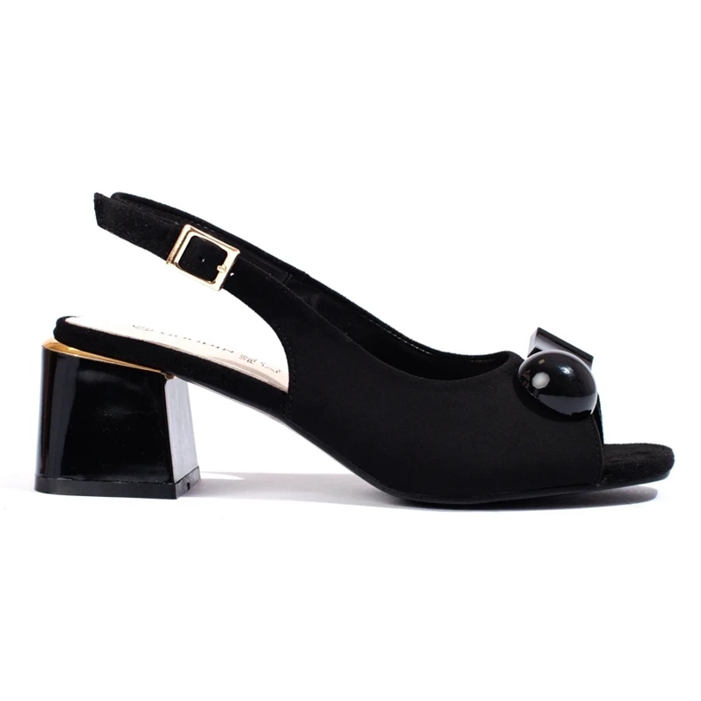Sort ruskind sandaler 1