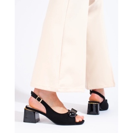 Sort ruskind sandaler 2