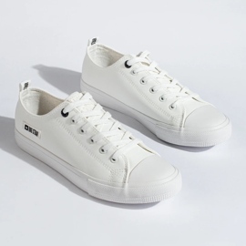 Hvide mænds sneakers lavet af økologisk læder Big Star KK174008 2