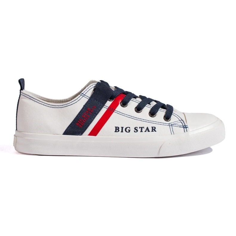 Hvide mænds sneakers lavet af økologisk læder Big Star LL174005 1