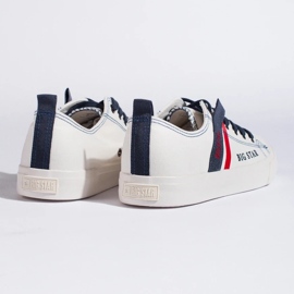 Hvide mænds sneakers lavet af økologisk læder Big Star LL174005 2
