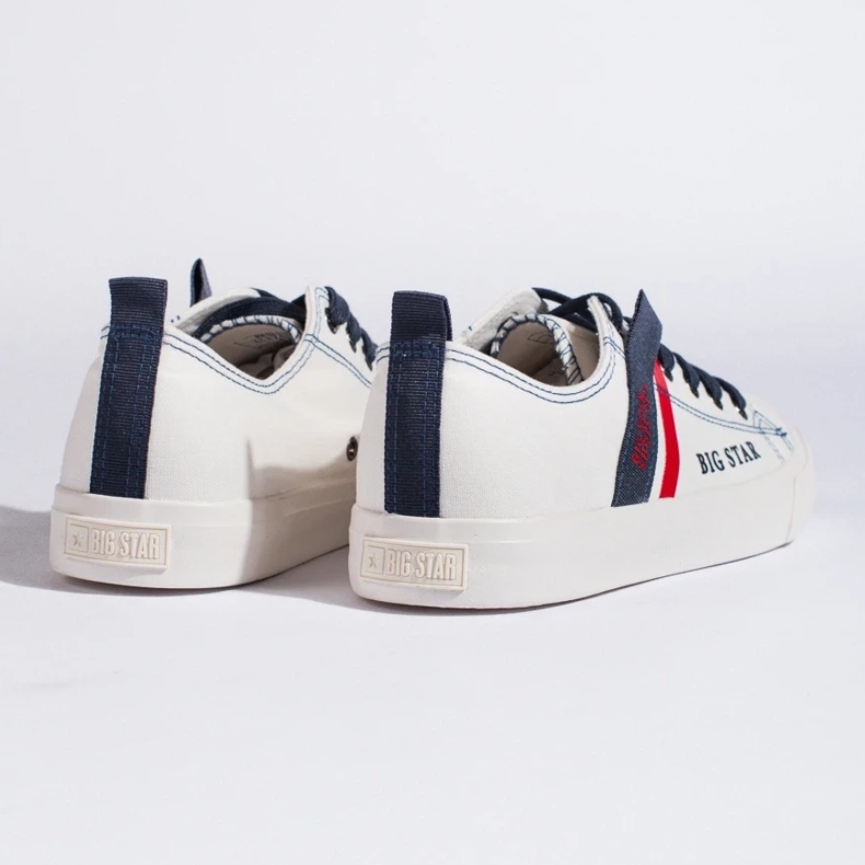 Hvide mænds sneakers lavet af økologisk læder Big Star LL174005 2