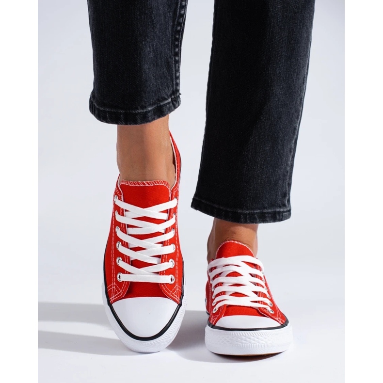 Shelovet røde klassiske sneakers 2