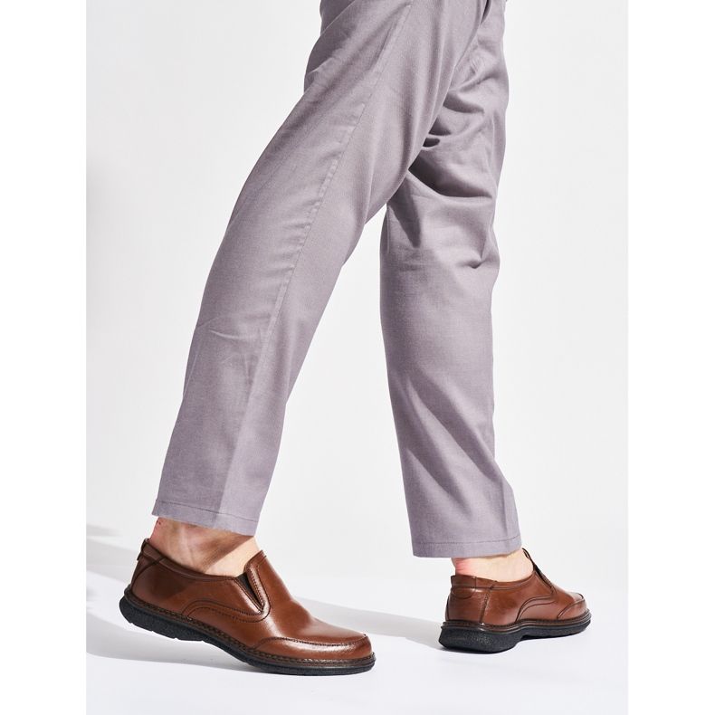 Brune slip-on sko til mænd 1