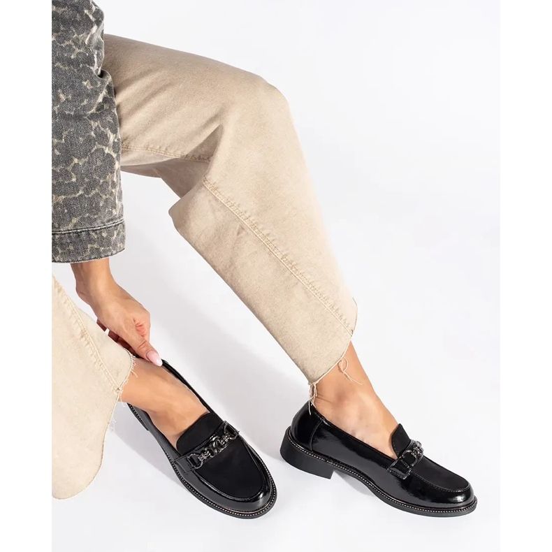 Sorte elegante mokasiner til kvinder 2