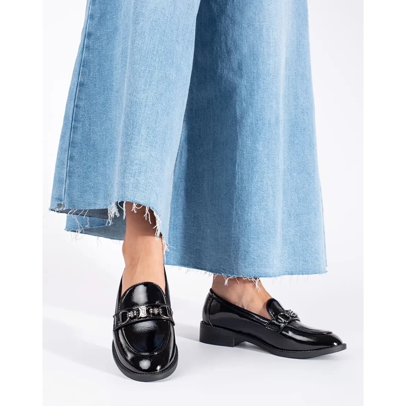 Goodin Lakerede sorte dame loafers 2