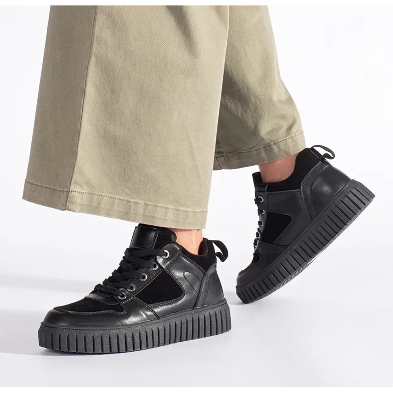 Sorte high-top damesneakers 2