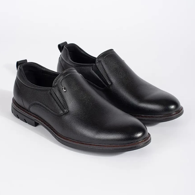 Sorte slip-on sko til mænd 1