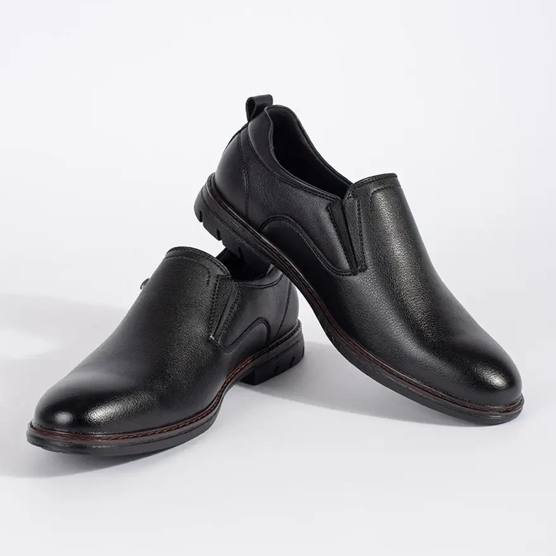 Sorte slip-on sko til mænd 2