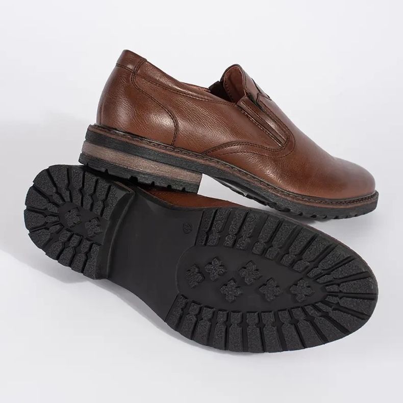 Brune slip-on sko til mænd 1