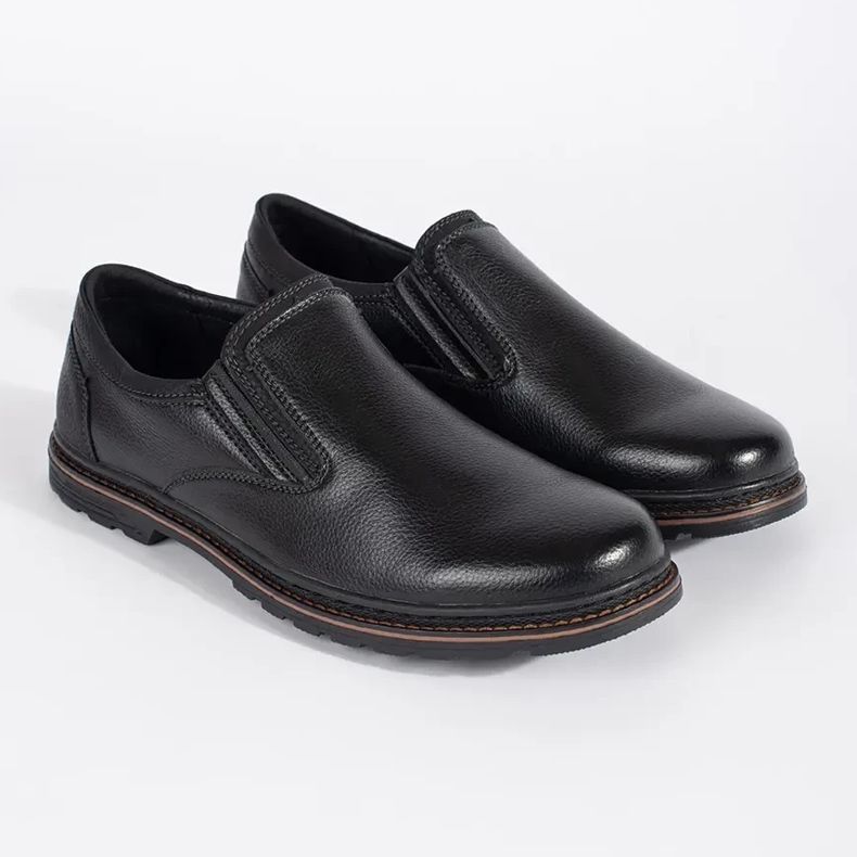 Sorte slip-on sko til mænd 2