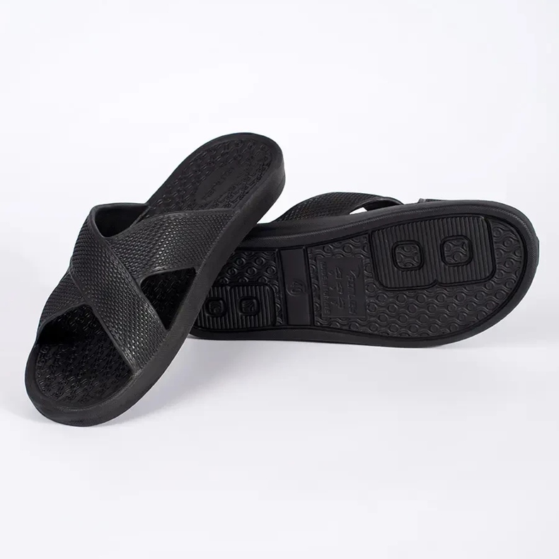 Shelvt Sorte svømmeflip-flops til mænd 1