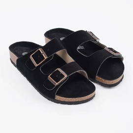 Goodin Sort læder flip flops 1