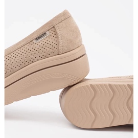 Goodin Beige loafers på en tyk sål 1