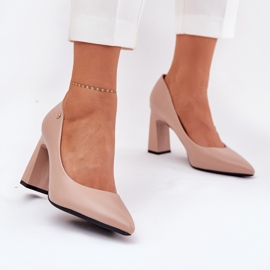 Vinceza Elegante pumper på Vincez 62221 Barb beige 2