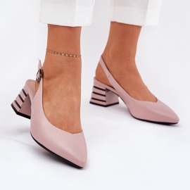Kvinders høje hæle med spids næser Vinceza 62217 Dirty Pink lyserød 2