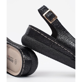 Goodin Sorte sandaler med læder indersål 1