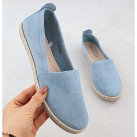 Espadrilles Kvinders glidende ruskind Blå Potocki Py16332 1