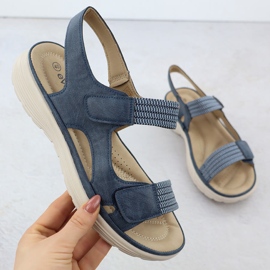 Kvinders sandaler på platformen Comfortable Navy Blue Evento 8874 blå 1