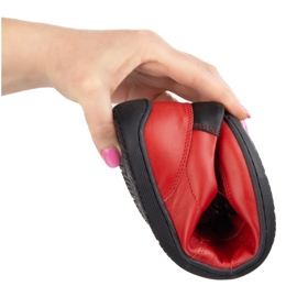 Kampol Barefoot minimalistiske lædersko 500/39 rød 2