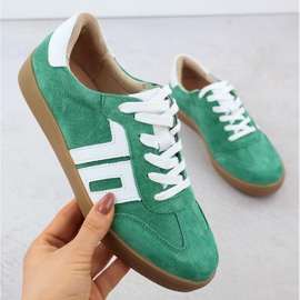 Lædersportsko Suede Green Vinceza 79517 grøn 1