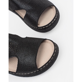 Goodin Sorte sandaler på en let platform 5