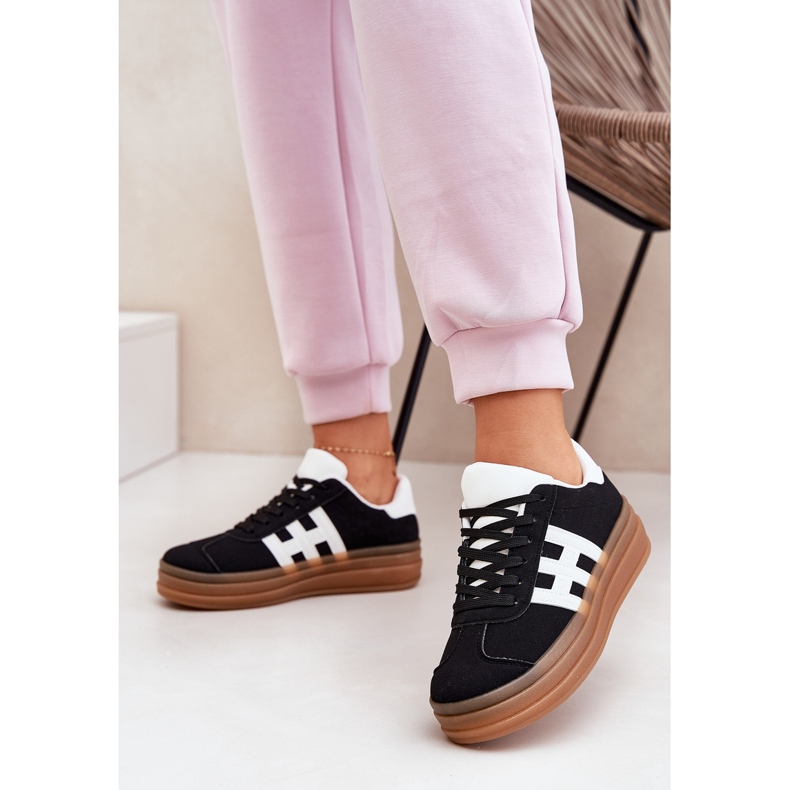 Platform sneakers til kvinder sorte 2