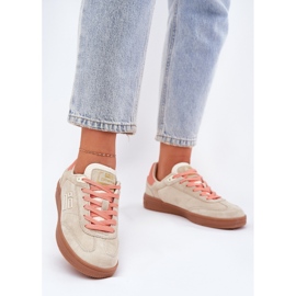 Ruskind sportssko kvinders sneakers d.franklin dfsh387005 beige 2