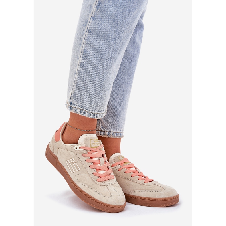 Ruskind sportssko kvinders sneakers d.franklin dfsh387005 beige 1