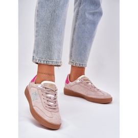 Suede sportssko til kvinder D.Franklin DFSH387005 Dirty Pink lyserød 2
