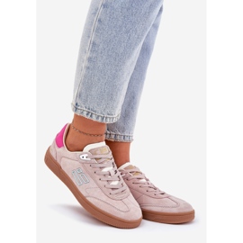 Suede sportssko til kvinder D.Franklin DFSH387005 Dirty Pink lyserød 1