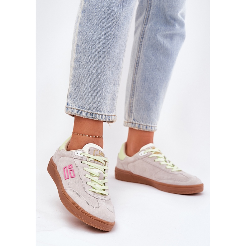 Suede sportssko til kvinder D.Franklin DFSH387005 Trooped White hvid 2