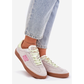 Suede sportssko til kvinder D.Franklin DFSH387005 Trooped White hvid 1