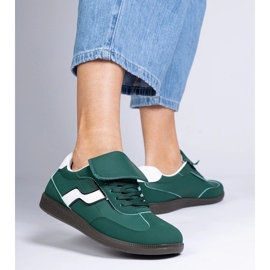 Grønne lave snørede sneakers 1