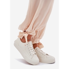 Kvinders sneakers på platform med Eco Leather Big Star RR274A297 Light Beige 1