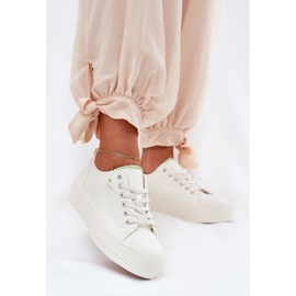 Kvinders sneakers på platform med Eco Leather Big Star RR274A295 White hvid 2