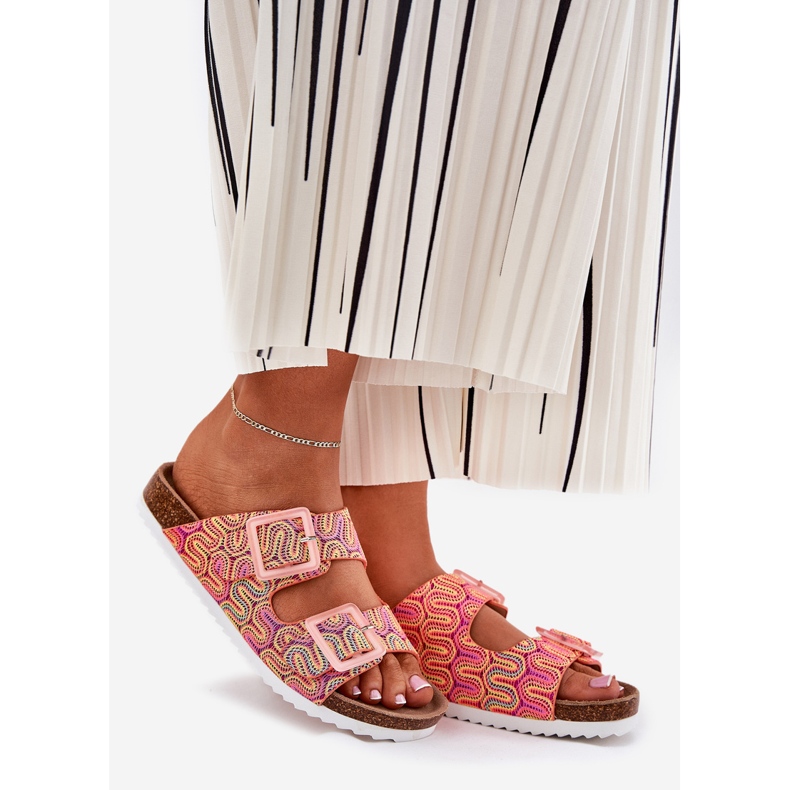 S.Barski Kvinders flip flops med spænder og glitter S. Barski RB51-006 Orange 1