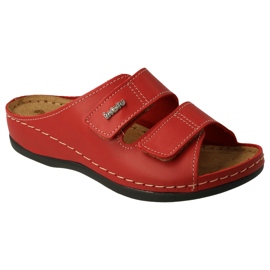 Inblu Red Women's Leather Flip Flops 158d105 rød 1