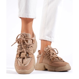 Seastar Beige damesneakers med manchet 2