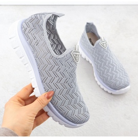 Women's Sports Shoes Openwork Slip på Gray Artiker 56C1016 grå 1