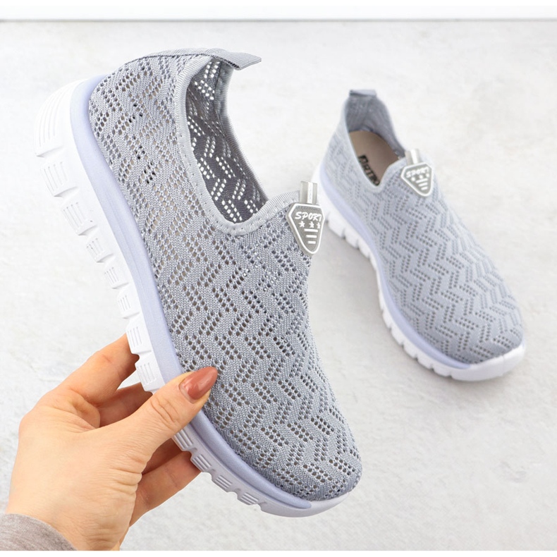 Women's Sports Shoes Openwork Slip på Gray Artiker 56C1016 grå 1