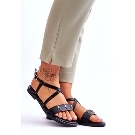 Kvinders sandaler med studs S.Barski KV-YXD072-1 Sort 5
