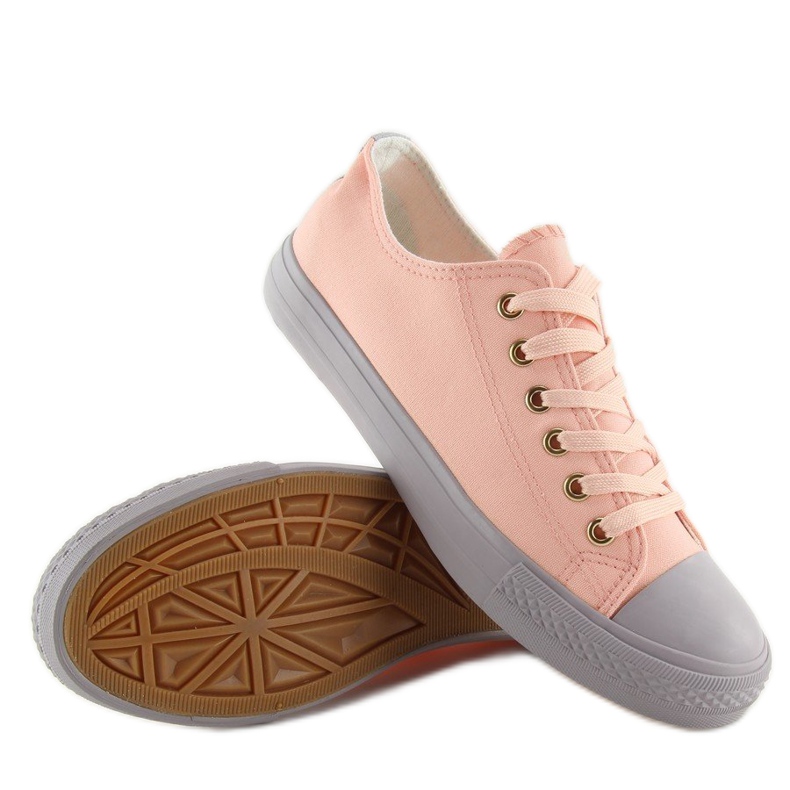 PINK / GRÅ lyserøde og grå damesneakers 2